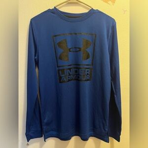 Under Armour Kids Blue Long Sleeve Shirt Size XL